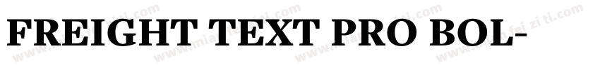 FREIGHT TEXT PRO BOL字体转换